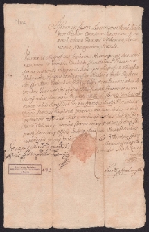 Stefan Hieronim Gembicki zapisał 20 tys. floren&oacute;w Teresie Bykowskiej i Janowi Gembickiemu (synowi)