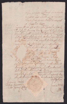 Zeznanie Marianny Gembickiej żony Zbigniewa Ossolińskiego starosty drohickiego, że używa dożywocia po poprzednim mężu Janie