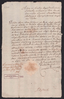 Manifestacja Baltazara Ciecierskiego i jego żony Anny z Gembickich przeciw Michałowi Szydłowskiemu i jego żonie Justynie z Wituskich, poprzednio żonie zmarłego Mikołaja Bykowskiego, dziadka Anny – z powodu spornych dóbr Bratoszewice, Gosławice, Waliszew i innych