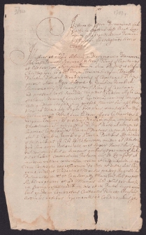 Adam z Naramowic Naramowski z żoną Katarzyną z Grzymułtowskich, wdową po Andrzeju Gembickim podkomorzym poznańskim roborują kontrakt zawarty z Józefem Gembickim