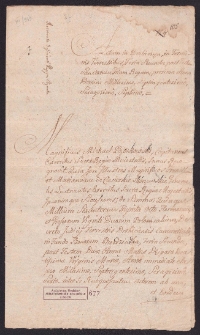 Michał Pączkowski kwituje Franciszka i Mariannę z Ciecierskich – Skórzewskich z należnej wyrokiem sądowym sumy