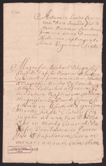 Michał Poboga Szydłowski stolnik pł. z żoną Justyną Wituską i Baltazar Ciecierski jako ojciec dzieci ze zmarłą Anną Ciecierską zeznają zaspokojenie wszelkich wzajemnych pretensji i rozliczeń rodzinnych