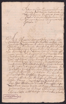 Manifest Baltazara Ciecierskiego przeciw Justynie z Wituskich i jej mężowi M. Szydłowskiemu z powodu nie podjęcia przez nich sumy prowizji od długu 90.000