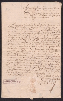 Justyna z Wituskich Szydłowska z mężem kwitują Baltazara Ciecierskiego- 19 000 zł polskich