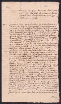 Pokwitowanie przez Monikę Ciecierską zakonnicę sakramentkę Ordinis Sancti Benedicti pod imieniem S. Marii Antoniny od św. Michała oraz przeoryszę, sekretarkę i inne siostry sumy 15.000 złp jako zakonnego posagu Moniki