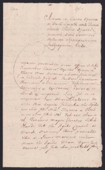 Zapis Antoniego z Domaszewic na Grodzisku Grodzickiego sumy 25000 złp z d&oacute;br ojczystych i macierzystych dla c&oacute;rki Angeli z małżeństwa z Eleonorą z Potoka