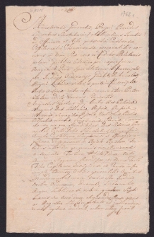 Relacja woźnego o doręczeniu pozwów na Tryb. Lub. przeciw Józefowi Popielowi kasztelanowi sierpskiemu i Prokopowi Popielowi staroście tuczapskiemu oraz Mariannie z Męcińskich Tarłowej właścicielce dóbr Secygniów i jej synowi Adamowi Tarle, staroście goszczyńskiemu z powództwa Antoniego Grodzickiego zastawnika Secygniowa