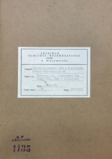 Referat nt. zadań związków zawodowych w województwie białostockim w pracy wśród kobiet w latach 1971-1975