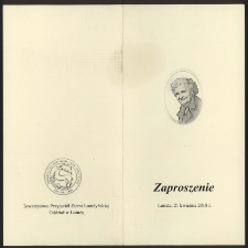Zaproszenie na odsłonięcie tablicy upamiętniającej Helenę Czernek