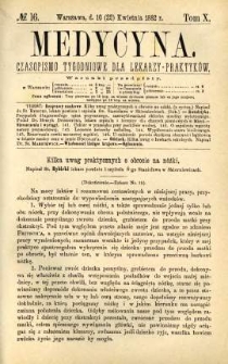 Medycyna 1882 T.10 nr 16