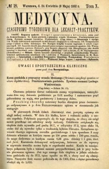 Medycyna 1882 T.10 nr 18