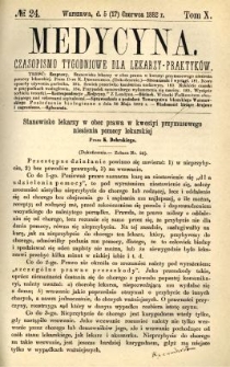 Medycyna 1882 T.10 nr 24