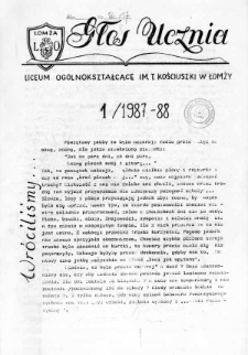 Głos Ucznia 1987-1988 nr 1