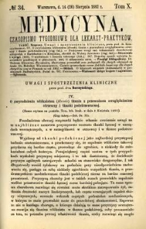 Medycyna 1882 T.10 nr 34