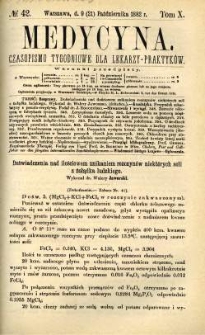 Medycyna 1882 T.10 nr 42
