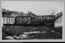 Białystok, odbudowa śr&oacute;dmieścia. Domy w pobliżu Pałacu Branickich
