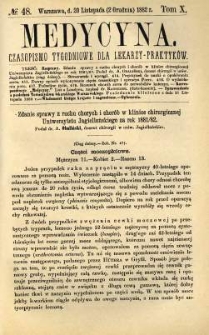 Medycyna 1882 T.10 nr 48