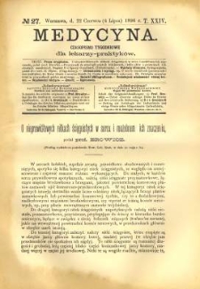 Medycyna 1896 T.24 nr 27