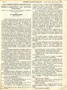 Lwowski tygodnik lekarski 1908 T.3 nr 11