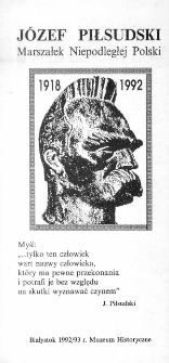 J&oacute;zef Piłsudski Marszałek Niepodległej Polski