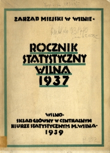 Rocznik statystyczny Wilna. R. 8, 1937
