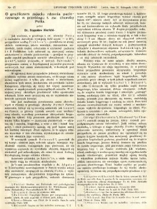 Lwowski tygodnik lekarski 1910 T.5 nr 47