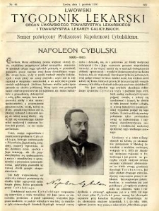 Lwowski tygodnik lekarski 1910 T.5 nr 48