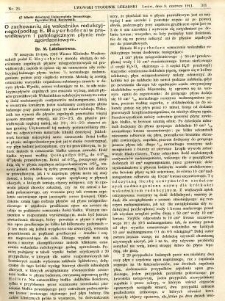 Lwowski tygodnik lekarski 1911 T.6 nr 23