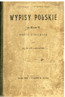 Wypisy polskie na klasę II szkół średnich
