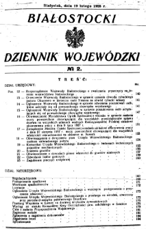 Białostocki Dziennik Wojew&oacute;dzki 1938, R.18