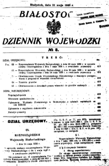 Białostocki Dziennik Wojew&oacute;dzki 1938, R.18