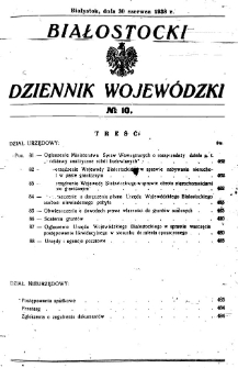 Białostocki Dziennik Wojew&oacute;dzki 1938, R.18