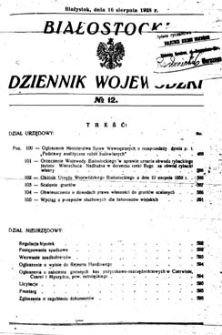 Białostocki Dziennik Wojew&oacute;dzki 1938, R.18