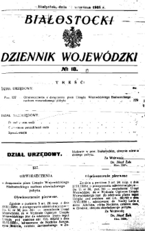 Białostocki Dziennik Wojew&oacute;dzki 1938, R.18