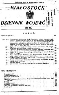 Białostocki Dziennik Wojew&oacute;dzki 1938, R.18