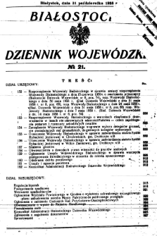 Białostocki Dziennik Wojew&oacute;dzki 1938.10.31 R.18 nr 21