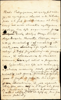 Łomża, notatka z Rady pedagigicznej