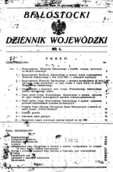 Białostocki Dziennik Wojewódzki 1939, R.19