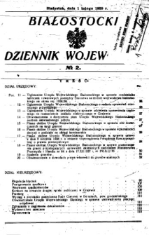 Białostocki Dziennik Wojewódzki 1939, R.19