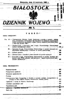 Białostocki Dziennik Wojew&oacute;dzki 1939, R.19