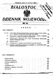 Białostocki Dziennik Wojew&oacute;dzki 1939, R.19