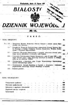 Białostocki Dziennik Wojew&oacute;dzki 1939, R.19