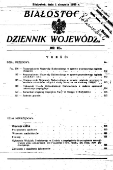 Białostocki Dziennik Wojewódzki 1939, R.19