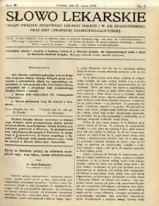 Słowo Lekarskie 1913 R.3 nr 5