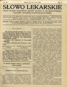 Słowo Lekarskie 1913 R.3 nr 6