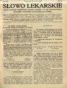 Słowo Lekarskie 1913 R.3 nr 11
