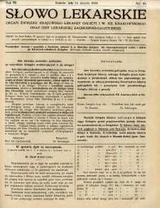 Słowo Lekarskie 1913 R.3 nr 16