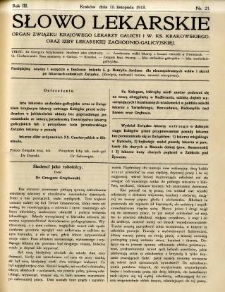 Słowo Lekarskie 1913 R.3 nr 21