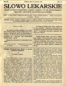Słowo Lekarskie 1913 R.3 nr 23