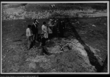 Białystok, Ogrody Branickich, ogr&oacute;d g&oacute;rny, fragment wykopu